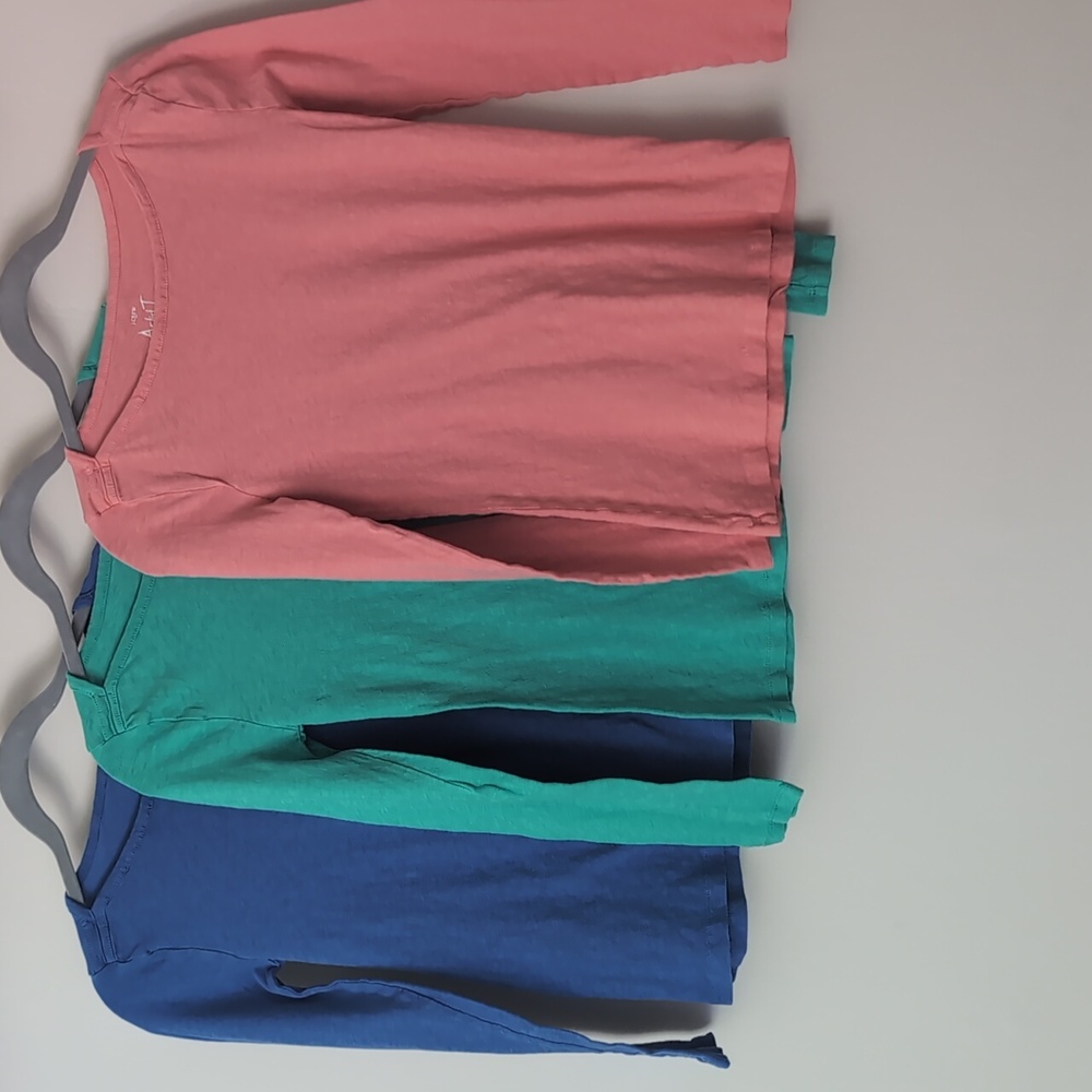 Women's J Crew Factory Long Sleeve Solid Boat Neck Shirt Size XSmall